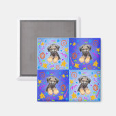 Thatch Puppy Patchwork Pattern マグネット (正面/裏面)