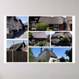 Thatched homes in Selsey. ポスター