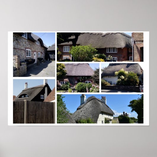 Thatched homes in Selsey. ポスター (正面)