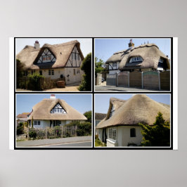Thatched homes in Selsey. ポスター