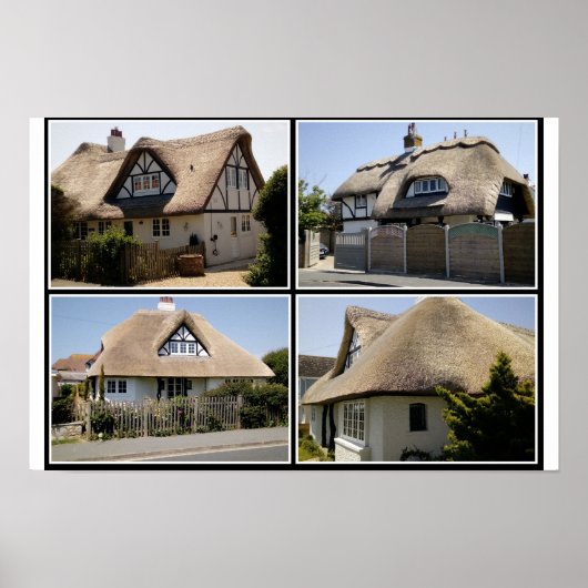 Thatched homes in Selsey. ポスター (正面)