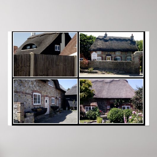 Thatched homes in Selsey. ポスター (正面)