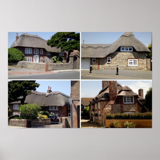 Thatched homes in Selsey. ポスター (正面)