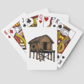 Thatched House Wooden Home Playing Cards トランプ (裏面)