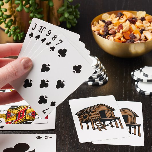Thatched House Wooden Home Playing Cards トランプ