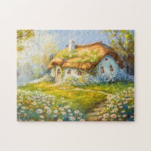 Thatched Roof Cottage by Daisy Meadow ジグソーパズル (横)