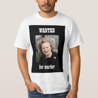 Thatcher WANTEDポスター Tシャツ