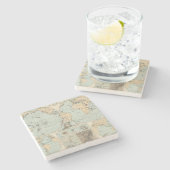 Thatigkeit des Erdinnernの地図書の地図 ストーンコースター (横)