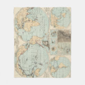 Thatigkeit des Erdinnernの地図書の地図 フリースブランケット (正面)