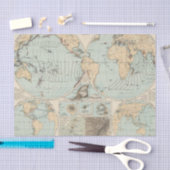 Thatigkeit des Erdinnernの地図書の地図 薄葉紙 (クラフト)