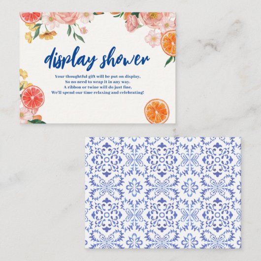 Thatsアモアフローラブライダルシャワーディスプレイシャワー エンクロージャーカード (正面/裏面)