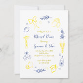 Thats Amoreハンドドローイタリアンリハーサルディナー 招待状 (正面)