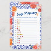 Thats amore絵文字の絵ブライダルシャワーゲーム (正面/裏面)