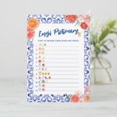 Thats amore絵文字の絵ブライダルシャワーゲーム 招待状 (スタンド正面)