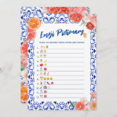 Thats amore絵文字の絵ブライダルシャワーゲーム 招待状 (正面/裏面)