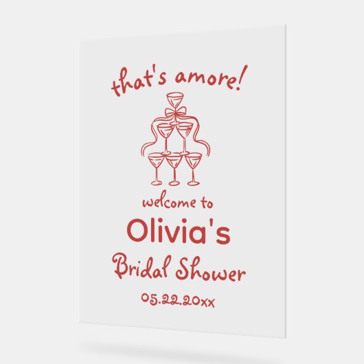 That's Amore! おとぎのウェディングシャワー アクリルサイン (傾斜)