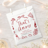 That's Amore イタリアンウェディング ピザ パスタ ブライズシャワー フェイバーバッグ (クリップ留めされた状態)