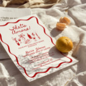 That's Amore イタリアンウェーブボーダー ブライダルシャワー 招待状