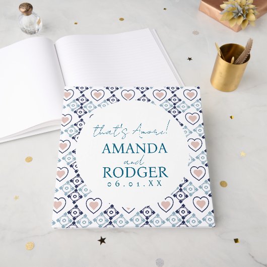 That's Amore イタリアンタイルとハート ゲストブック (正面見開き)