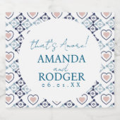 That's Amore イタリアンタイルとハート スパークリングワインラベル (シングルラベル)