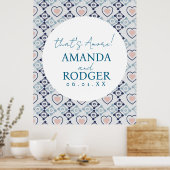 That's Amore イタリアンタイルとハート ポスター (キッチン)