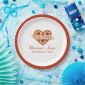 That's Amore イタリアンチック ハート ピザ ウェディング ペーパープレート (パーティー)