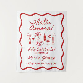 That's Amore イタリアンテーマのウェディングシャワーサイン タペストリー