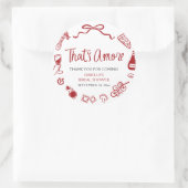 That's Amore イタリアンピザパスタ ブライダルシャワー ラウンドシール (バッグ)