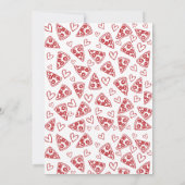 That's Amore! イタリアンピザパーティーレッド ブライダルシャワー 招待状 (裏面)