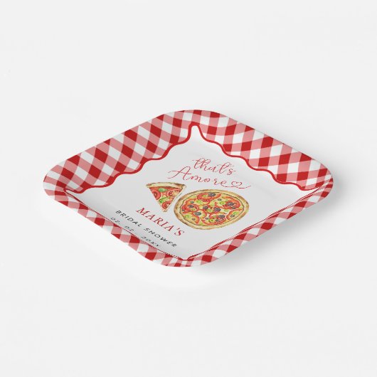That's Amore イタリアンピザパーティー ブライダルシャワー ペーパープレート (傾斜あり)