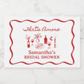 That's Amore イタリアンピザ ブライダルシャワー スパークリングワインラベル (シングルラベル)