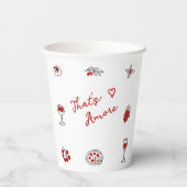 That's Amore イタリアンフード レッド ブライダルシャワー 紙コップ (裏面)