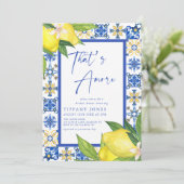 That's Amore イタリアンブルータイル レモン ブライダルシャワー 招待状 (スタンド正面)