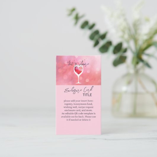 That's Amore イタリアンヴィノー結婚式前の誓い ブライダルシャワー エンクロージャーカード (スタンド正面)