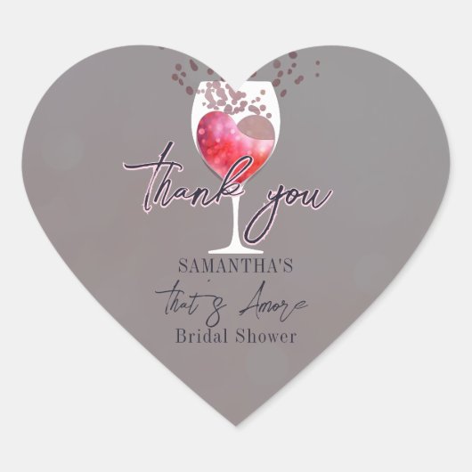 That's Amore イタリアンヴィノー結婚式前の誓い ブライダルシャワー ハートシール (正面)