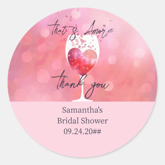 That's Amore イタリアンヴィノー結婚式前の誓い ブライダルシャワー ラウンドシール (正面)