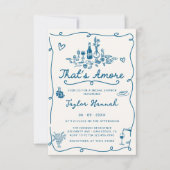That's Amore イタリアン描き下ろしエンゲージメント ブライズシャワー 招待状 (正面)
