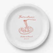 That's Amore イタリアン カスタム ウェディング ペーパープレート (正面)