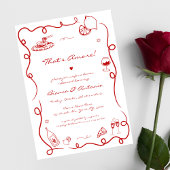 That's Amore イタリアン ハンドドローンレハーサルディナー 招待状