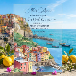That's Amore イタリアン・リヴィエラ 結婚式リハーサルディナー アクリル招待状