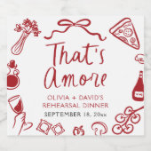 That's Amore イタリアン レッスン ディナー ピザ スパークリングワインラベル (シングルラベル)