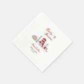 That's Amore イタリアン レッド ブライダル シャワー スタンダードカクテルナプキン (角)