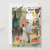 That's Amore イタリア料理 セーブ・ザ・デート 婚約 招待状 (裏面)