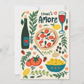 That's Amore イタリア料理 結婚予定日 招待状 (裏面)