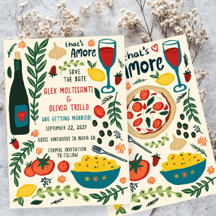 That's Amore イタリア料理 結婚予定日 招待状