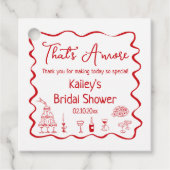 That's Amore ウェディングシャワーの感謝を伝える フェイバータグ (正面)