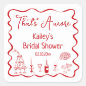 That's Amore ウェディングシャワーステッカー スクエアシール (正面)