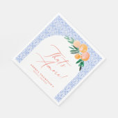 That's Amore オレンジ イタリアン ブルー ブライダル シャワー スタンダードランチョンナプキン (角)