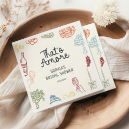 That's Amore カラフルイラスト ブライダルシャワー スタンダードカクテルナプキン