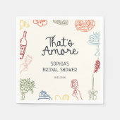 That's Amore カラフルイラスト ブライダルシャワー スタンダードカクテルナプキン (正面)